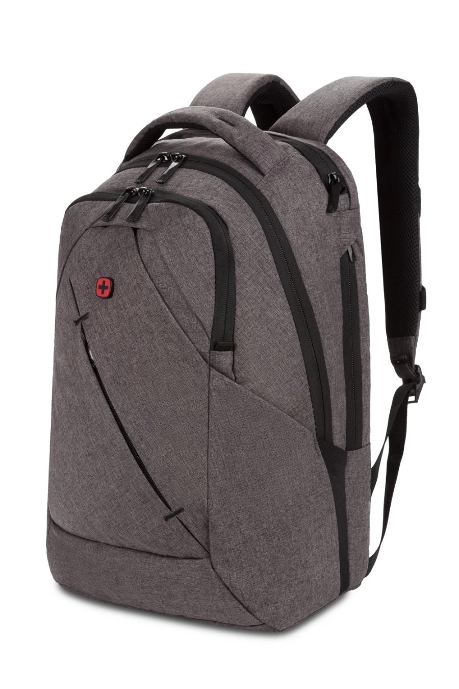 SWISSGEAR 16 Inch Laptop Backpack - Durable Travel Backpack with USB Charging Port, Spacious Compartment for Work & School, Water Resistant, Charcoal Heather
