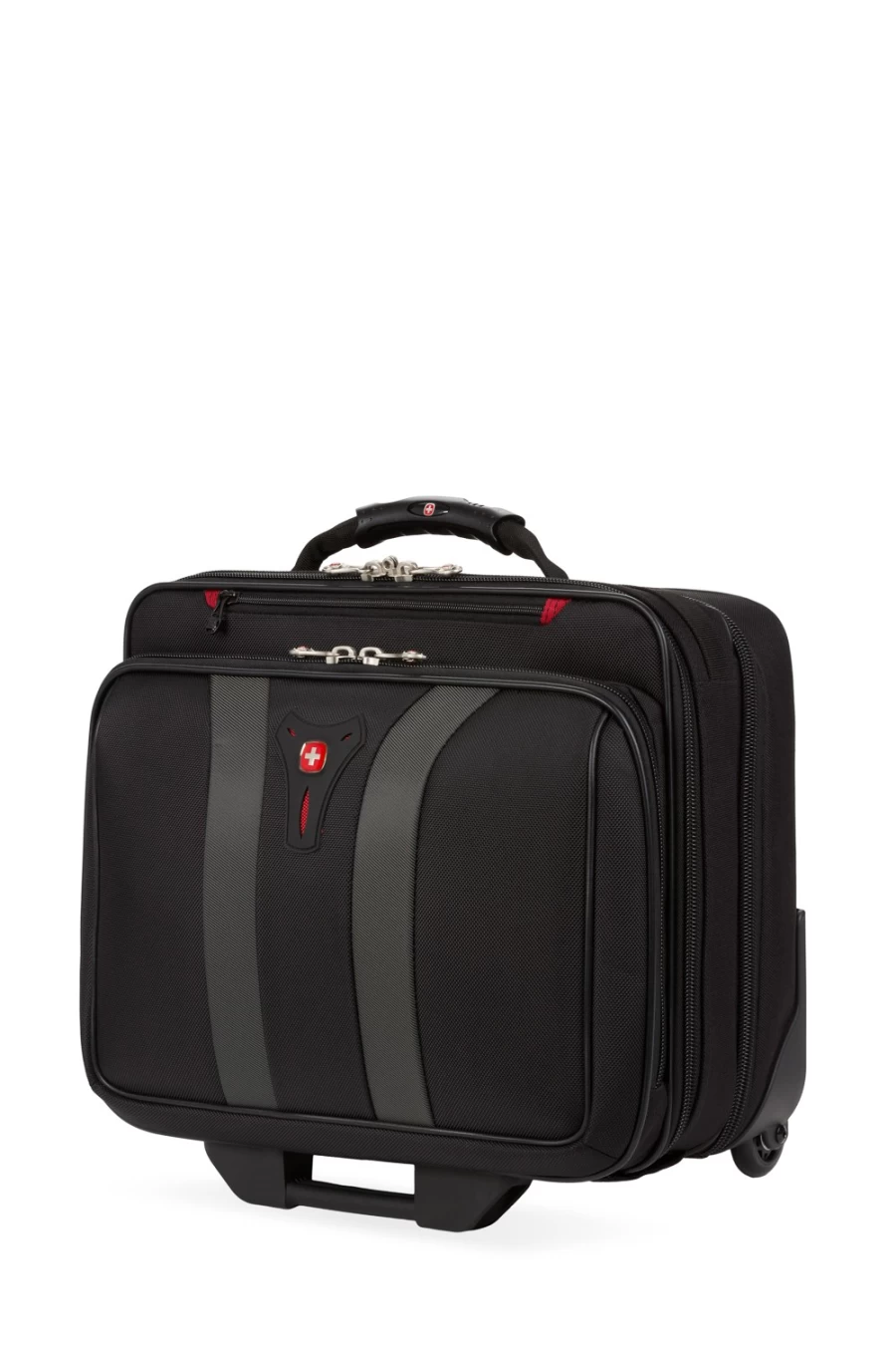 SWISSGEAR Black Wheeled Business Laptop Case - Granada Series Travel Carry-On Luggage
